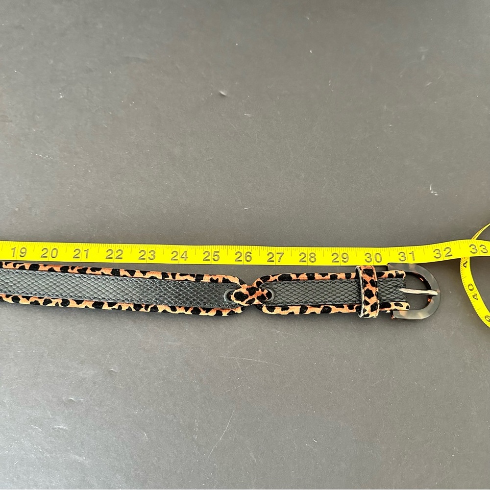🚫SOLD Yves Saint Laurent Vintage Leather Animal Print Belt - Picture 4 of 6
